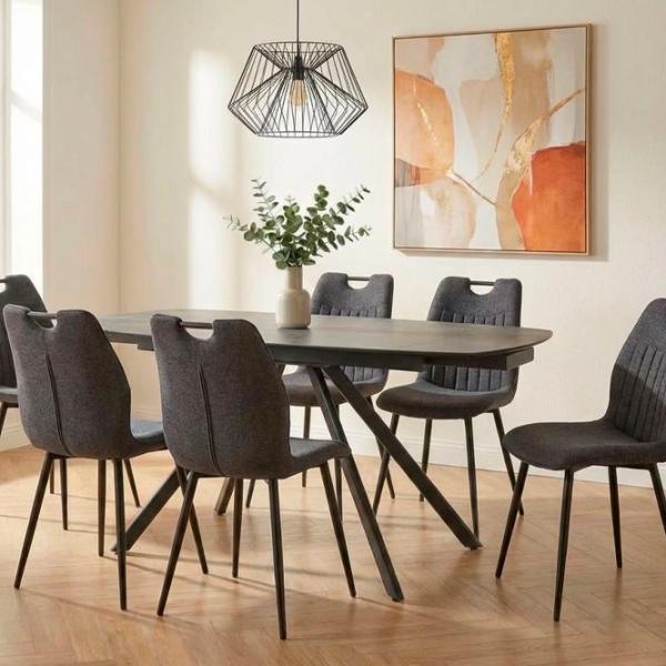 Кухонный стул Fabrik Home KIP Текстиль/ Серый Черный photo 6