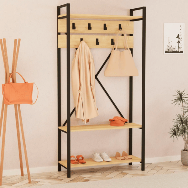 Dulap pentru antreu Trendy Sala Stand Alfa  / Sapphire Oak photo 3