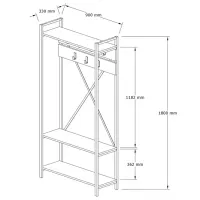 Dulap pentru antreu Trendy Sala Stand Alfa / Sapphire Oak photo 4