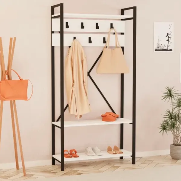 Dulap pentru antreu Trendy Sala Stand Alfa  / White photo 3