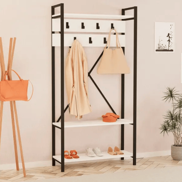 Dulap pentru antreu Trendy Sala Stand Alfa  / White photo 3