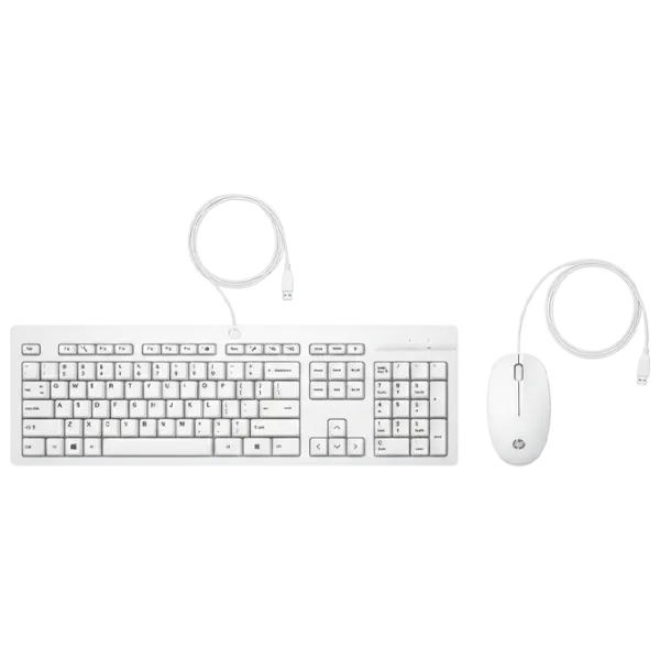 Tastatura & Mouse HP 225 Kit Cu fir / White photo 1