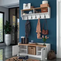 Set pentru antreu Trendy Sala Stand P2 PAL melaminat / White photo 6