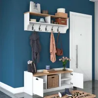 Set pentru antreu Trendy Sala Stand P2 PAL melaminat / White photo 9