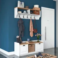 Set pentru antreu Trendy Sala Stand P2 PAL melaminat / White photo 10
