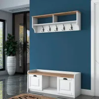 Set pentru antreu Trendy Sala Stand P2 PAL melaminat / White photo 11