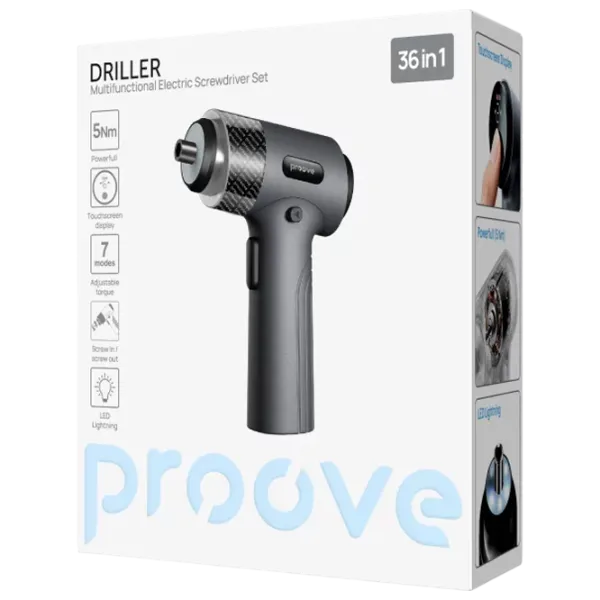 Аккумуляторная отвертка Proove Driller 36in1 Количество в наборе: 1 photo 3