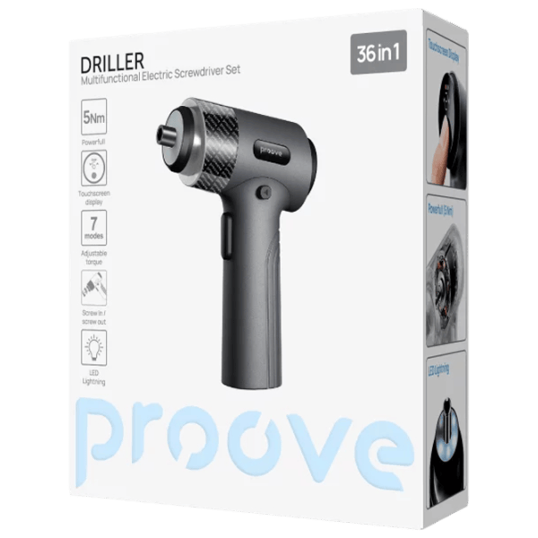 Аккумуляторная отвертка Proove Driller 36in1 Количество в наборе: 1 photo 3