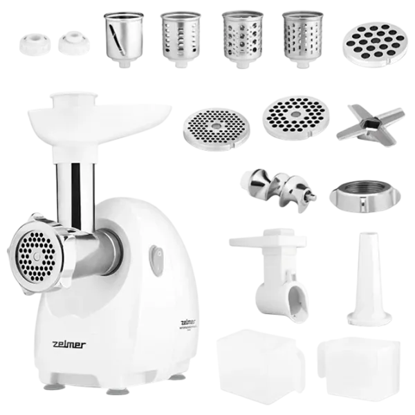 Mașină de tocat carne ZELMER ZMM4050B 1900 W / 2.5 kg/min / White photo 4