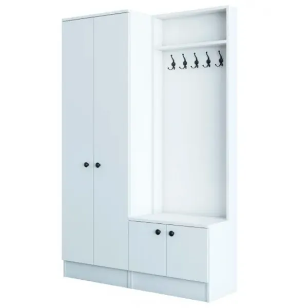 Dulap pentru antreu Trendy Sala Stand M11 PAL melaminat / White photo 2