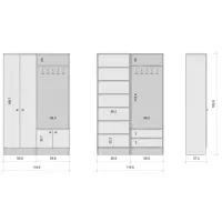 Dulap pentru antreu Trendy Sala Stand M11 PAL melaminat / White photo 8