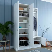 Dulap pentru antreu Trendy Sala Stand M11 PAL melaminat / White photo 9
