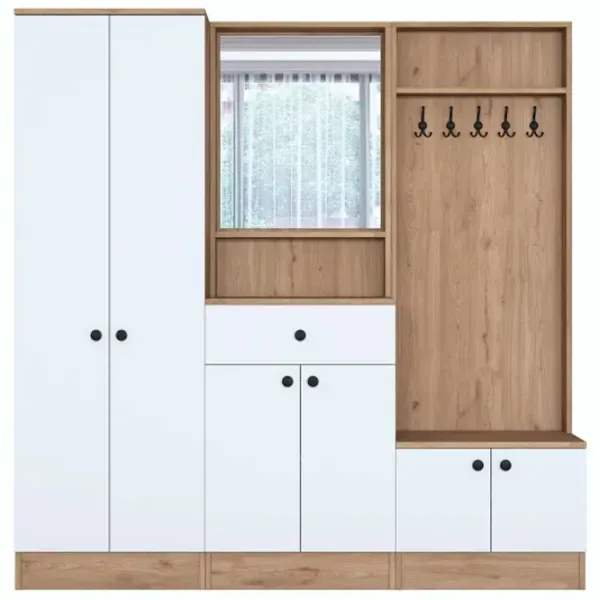 Dulap pentru antreu Trendy Sala Stand P6 - M3 PAL melaminat / White photo 1