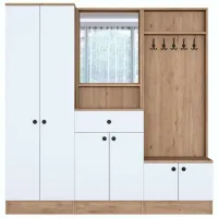 Dulap pentru antreu Trendy Sala Stand P6 - M3 PAL melaminat / White
