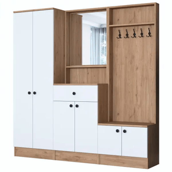 Dulap pentru antreu Trendy Sala Stand P6 - M3 PAL melaminat / White photo 2