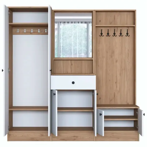 Dulap pentru antreu Trendy Sala Stand P6 - M3 PAL melaminat / White photo 3