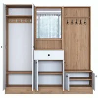 Dulap pentru antreu Trendy Sala Stand P6 - M3 PAL melaminat / White photo 3