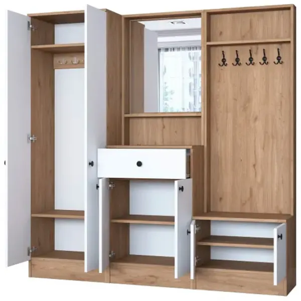Dulap pentru antreu Trendy Sala Stand P6 - M3 PAL melaminat / White photo 4