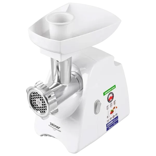 Мясорубка ZELMER ZMM5801P 2200 Вт / 3 кг/мин / Белый photo 4