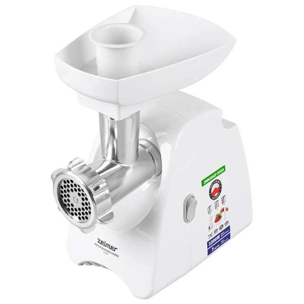 Мясорубка ZELMER ZMM5801P 2200 Вт / 3 кг/мин / Белый photo 4