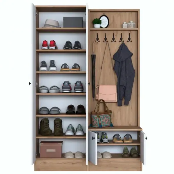 Dulap pentru antreu Trendy Sala Stand P6 - M11 PAL melaminat / White photo 5