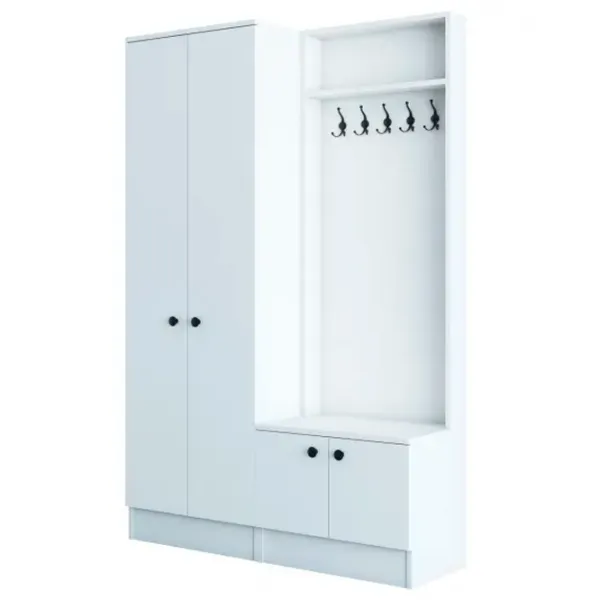 Шкаф для прихожей Trendy Sala Stand M5 ДСП меламин / White photo 3