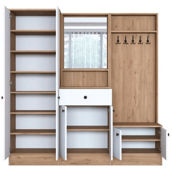 Dulap pentru antreu Trendy Sala Stand P6 - M2 PAL melaminat / White photo 1