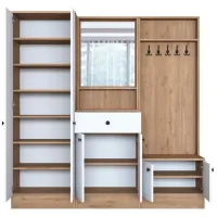 Dulap pentru antreu Trendy Sala Stand P6 - M2 PAL melaminat / White