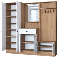 Dulap pentru antreu Trendy Sala Stand P6 - M2 PAL melaminat / White photo 2