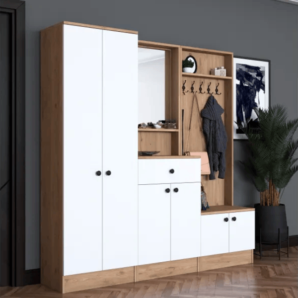 Dulap pentru antreu Trendy Sala Stand P6 - M2 PAL melaminat / White photo 4