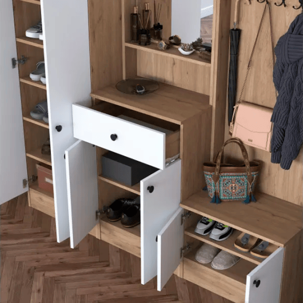 Dulap pentru antreu Trendy Sala Stand P6 - M2 PAL melaminat / White photo 7