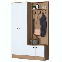 Dulap pentru antreu Trendy Sala Stand P6 - M5 PAL melaminat / White photo 2