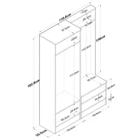 Dulap pentru antreu Trendy Sala Stand EE101 PAL melaminat / White photo 9