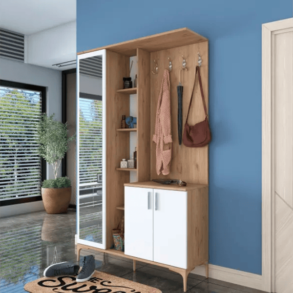 Шкаф для прихожей Trendy Sala Stand EA109 ДСП меламин / White photo 3