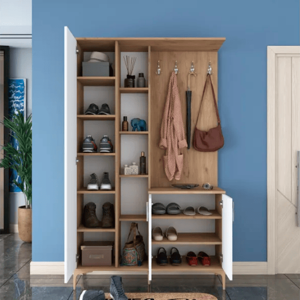 Шкаф для прихожей Trendy Sala Stand EA109 ДСП меламин / White photo 5