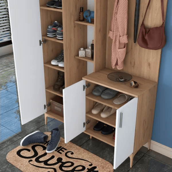 Шкаф для прихожей Trendy Sala Stand EA109 ДСП меламин / White photo 6