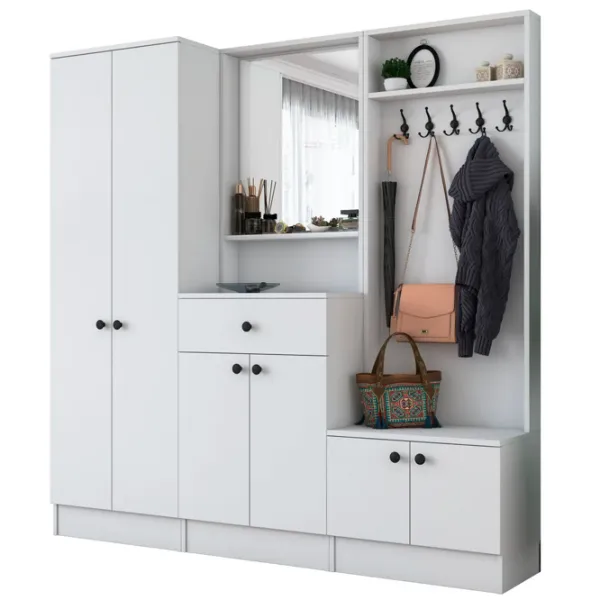 Dulap pentru antreu Trendy Sala Stand M3 PAL melaminat / White photo 2