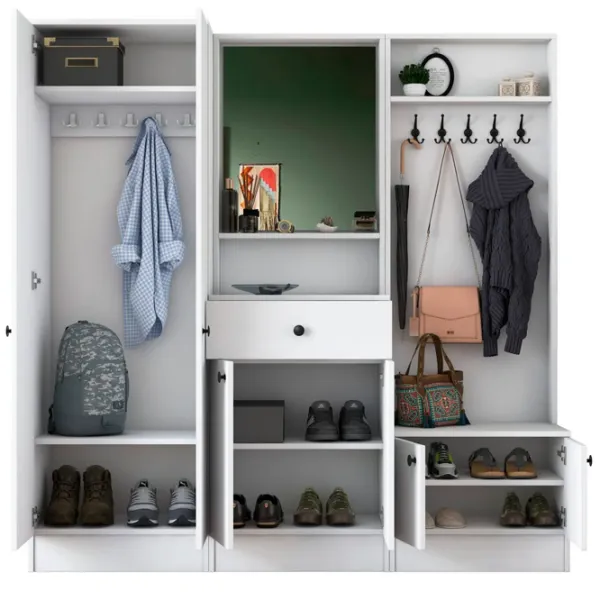 Dulap pentru antreu Trendy Sala Stand M3 PAL melaminat / White photo 3
