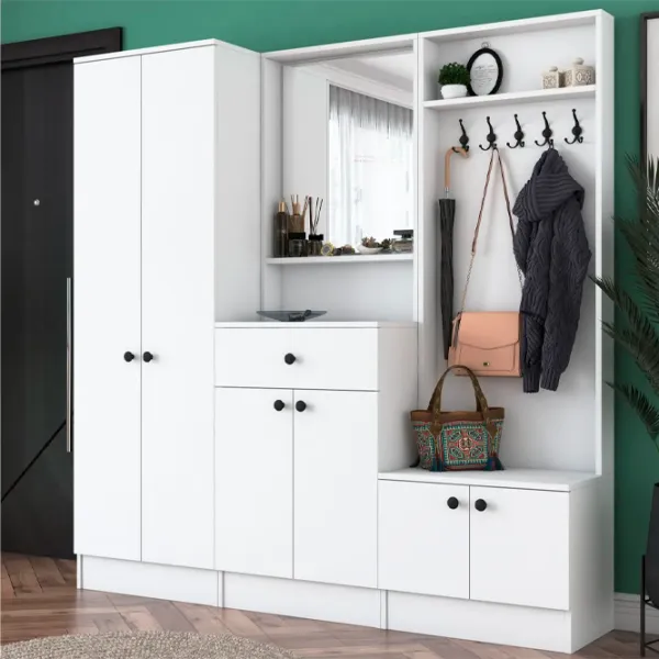 Dulap pentru antreu Trendy Sala Stand M3 PAL melaminat / White photo 6