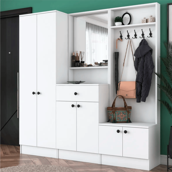 Dulap pentru antreu Trendy Sala Stand M3 PAL melaminat / White photo 6