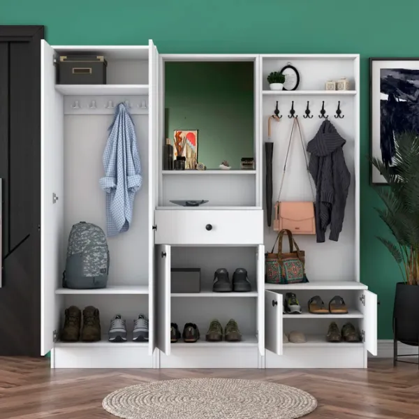 Dulap pentru antreu Trendy Sala Stand M3 PAL melaminat / White photo 7