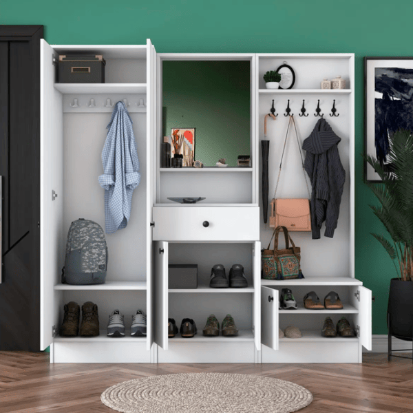 Dulap pentru antreu Trendy Sala Stand M3 PAL melaminat / White photo 7