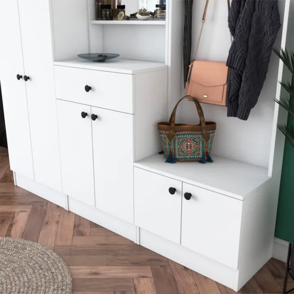 Dulap pentru antreu Trendy Sala Stand M3 PAL melaminat / White photo 10
