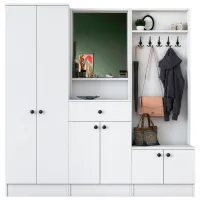 Dulap pentru antreu Trendy Sala Stand M2 PAL melaminat / White