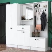 Шкаф для прихожей Trendy Sala Stand M2 ДСП меламин / White photo 5