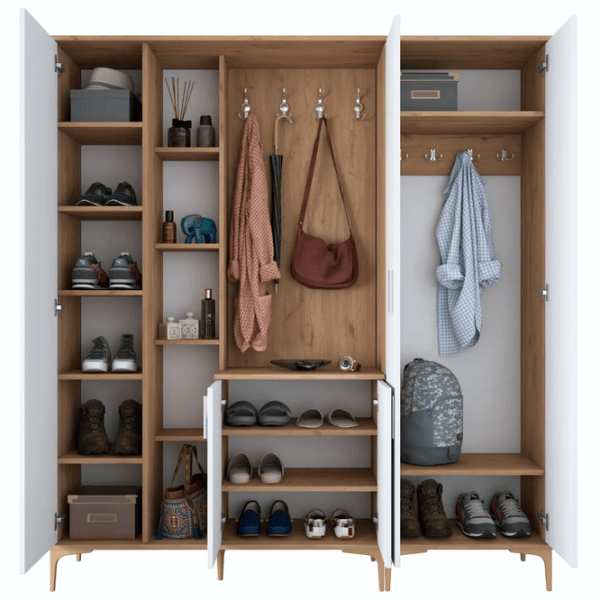 Шкаф для прихожей Trendy Sala Stand EA129 ДСП меламин / White photo 5