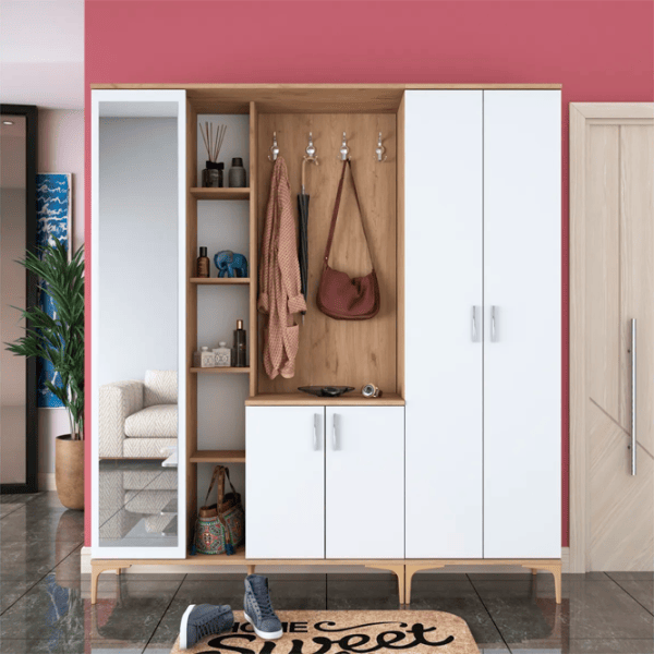 Шкаф для прихожей Trendy Sala Stand EA129 ДСП меламин / White photo 6