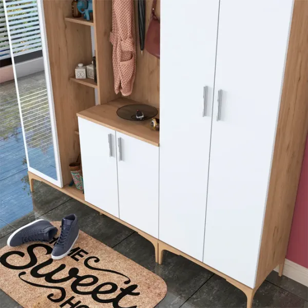 Шкаф для прихожей Trendy Sala Stand EA129 ДСП меламин / White photo 8