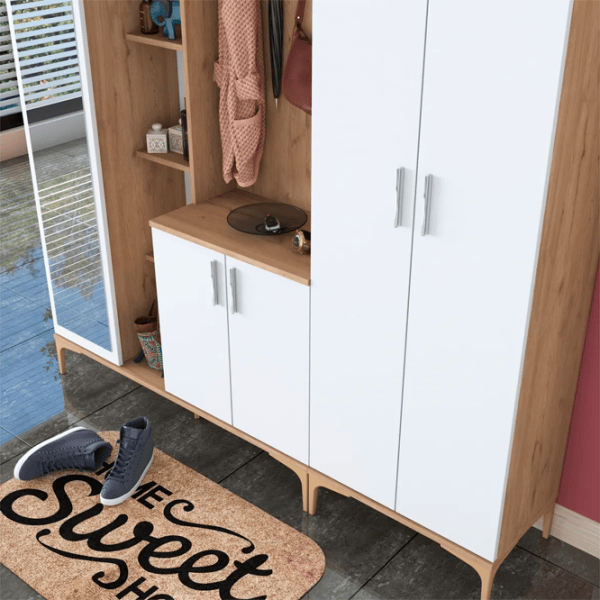Шкаф для прихожей Trendy Sala Stand EA129 ДСП меламин / White photo 8