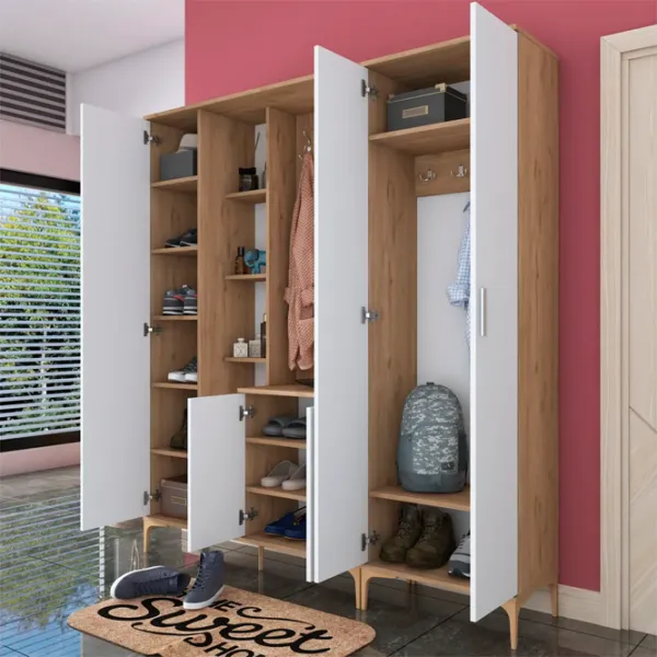 Шкаф для прихожей Trendy Sala Stand EA129 ДСП меламин / White photo 9